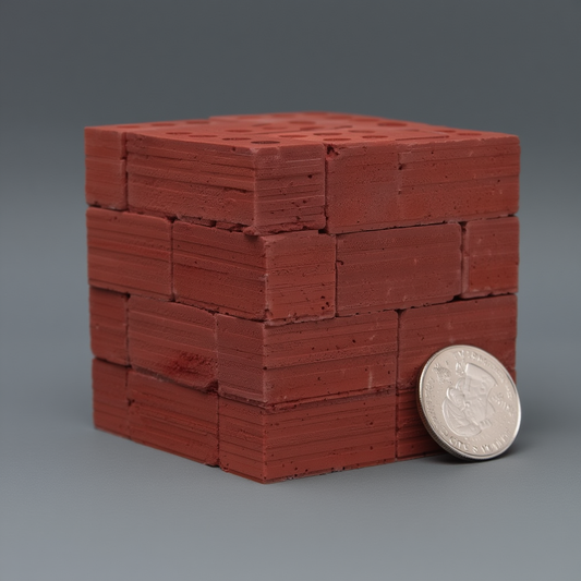 1:6 Scale Mini Red Bricks 24pcs