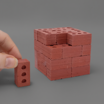 1:6 Scale Mini Red Bricks 24pcs