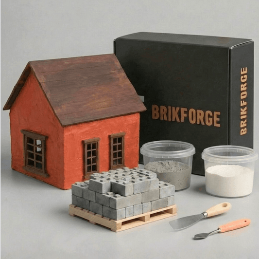 DIY 1:12 Scale Real Brick Builder Kit - Brikforge
